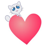 Gif animé coeur chat